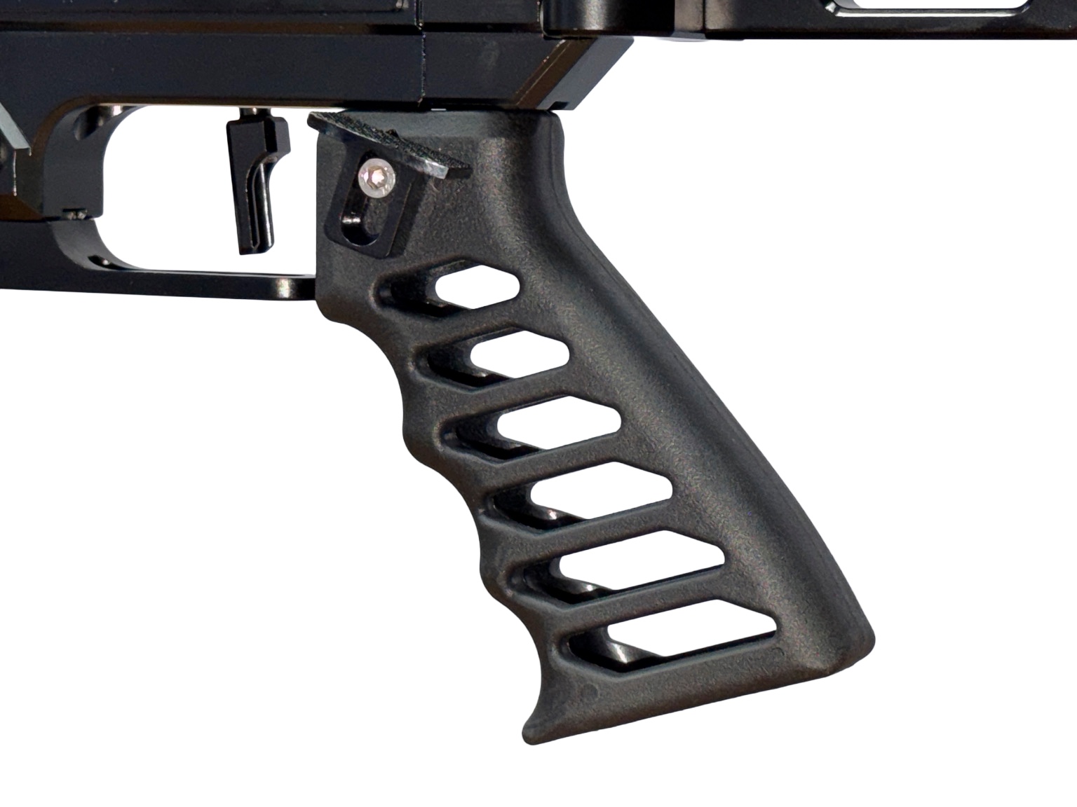 Actual photograph of the X1 GEN II textured polymer grip